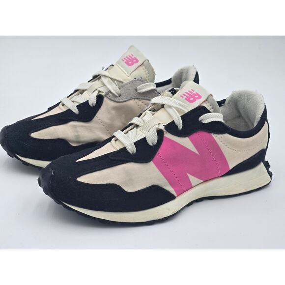 New Balance Other - New Balance 327 Youth 2 Black Pink Sneakers Retro Running Shoes